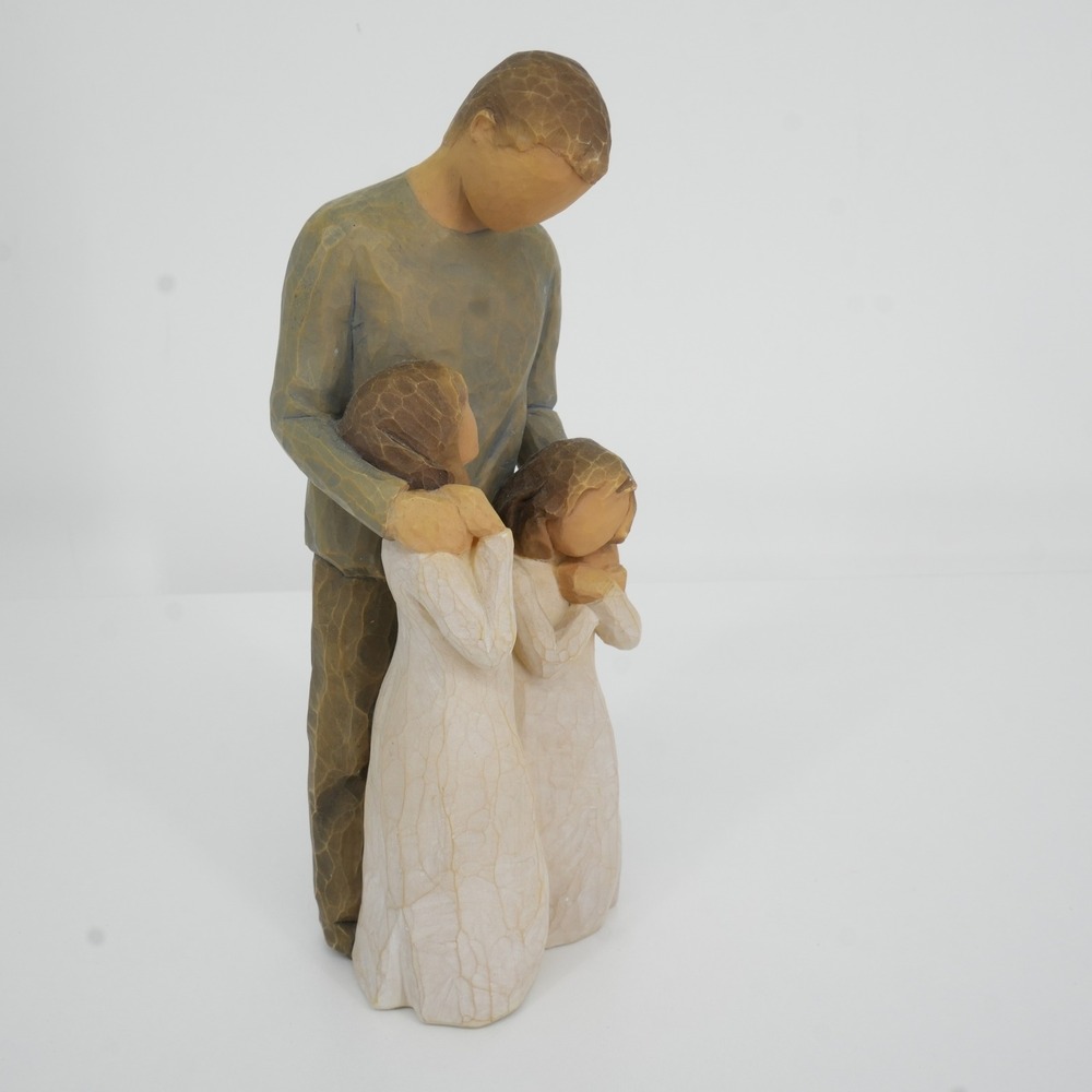 Willow Tree My Girls Figurine Susan Lordi Father Two Daughters 8 Inch 2009 Decor - Picture 3 of 7